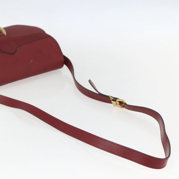 Christian Dior Trotter Canvas Shoulder Bag PVC Red Gold Auth 159963