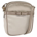 Salvatore Ferragamo Vala Shoulder Bag Nylon Beige Gold Auth 159964-1