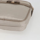 Salvatore Ferragamo Vala Shoulder Bag Nylon Beige Gold Auth 159964-10