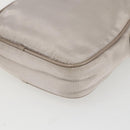 Salvatore Ferragamo Vala Shoulder Bag Nylon Beige Gold Auth 159964-12