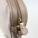 Salvatore Ferragamo Vala Shoulder Bag Nylon Beige Gold Auth 159964-14