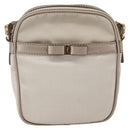 Salvatore Ferragamo Vala Shoulder Bag Nylon Beige Gold Auth 159964-2
