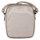Salvatore Ferragamo Vala Shoulder Bag Nylon Beige Gold Auth 159964-3