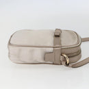 Salvatore Ferragamo Vala Shoulder Bag Nylon Beige Gold Auth 159964-5