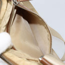 PRADA Quilted Shoulder Bag Nylon Beige Silver Auth 159966-24