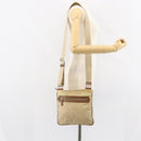 PRADA Quilted Shoulder Bag Nylon Beige Silver Auth 159966-25