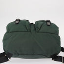 PRADA Backpack Nylon Green Silver Auth 159970-5