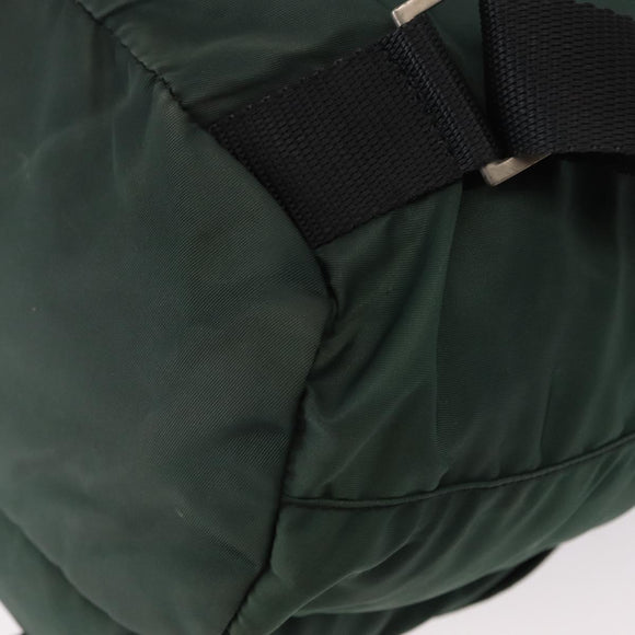 PRADA Backpack Nylon Green Silver Auth 159970