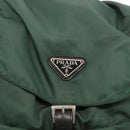 PRADA Backpack Nylon Green Silver Auth 159970-21