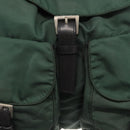 PRADA Backpack Nylon Green Silver Auth 159970-10