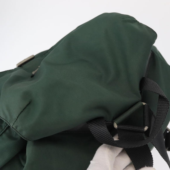PRADA Backpack Nylon Green Silver Auth 159970