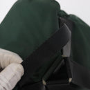 PRADA Backpack Nylon Green Silver Auth 159970-7