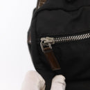 PRADA Hand Bag Nylon Silver Black Auth 159971-17