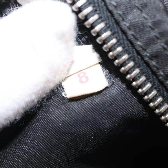 PRADA Hand Bag Nylon Silver Black Auth 159971