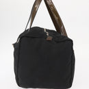 PRADA Hand Bag Nylon Silver Black Auth 159971-3