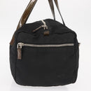 PRADA Hand Bag Nylon Silver Black Auth 159971-4
