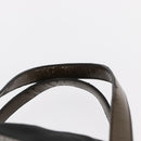 PRADA Hand Bag Nylon Silver Black Auth 159971-8