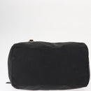 PRADA Hand Bag Nylon Silver Black Auth 159971-5