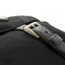 PRADA Shoulder Bag Nylon Silver Black Auth 159972-9