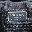 PRADA Shoulder Bag Nylon Silver Black Auth 159972-20