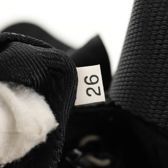 PRADA Shoulder Bag Nylon Silver Black Auth 159972