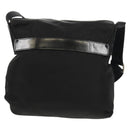 PRADA Shoulder Bag Nylon Silver Black Auth 159972-2