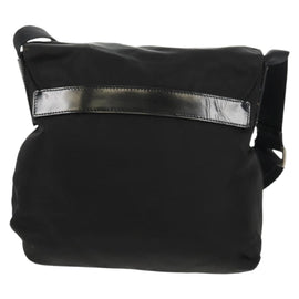 PRADA Shoulder Bag Nylon Silver Black Auth 159972 - 0