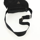 PRADA Shoulder Bag Nylon Silver Black Auth 159972-5