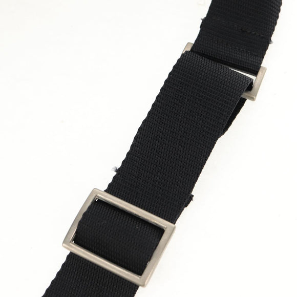 PRADA Shoulder Bag Nylon Silver Black Auth 159972