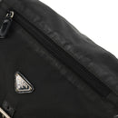 PRADA Shoulder Bag Nylon Silver Black Auth 159972-6