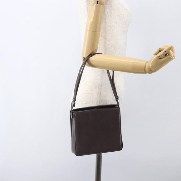 GUCCI Shoulder Bag Leather Brown 007 2014 3444 Auth 159973