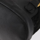 GUCCI Bamboo Backpack Suede Black Gold 003 2855 0043 0 Auth 159977-13