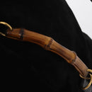 GUCCI Bamboo Backpack Suede Black Gold 003 2855 0043 0 Auth 159977-15