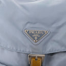 PRADA Backpack Nylon Light Blue Silver Auth 159978-21