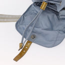 PRADA Backpack Nylon Light Blue Silver Auth 159978-22
