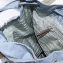PRADA Backpack Nylon Light Blue Silver Auth 159978-25