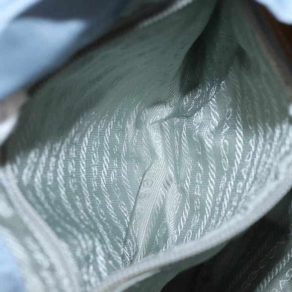 PRADA Backpack Nylon Light Blue Silver Auth 159978