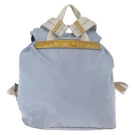 PRADA Backpack Nylon Light Blue Silver Auth 159978 - 0