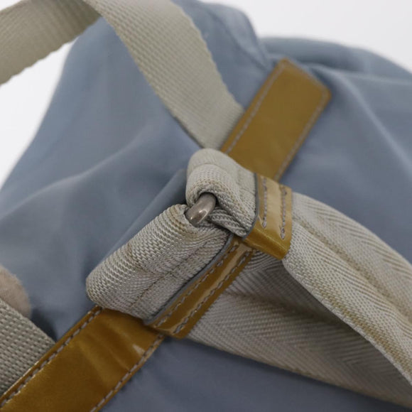 PRADA Backpack Nylon Light Blue Silver Auth 159978