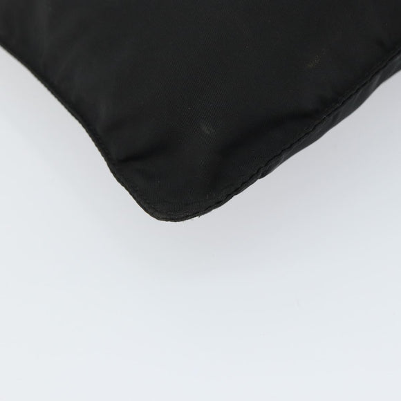 PRADA Shoulder Bag Nylon Silver Black Auth 159980