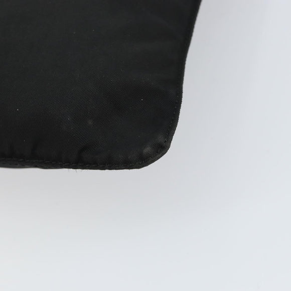 PRADA Shoulder Bag Nylon Silver Black Auth 159980