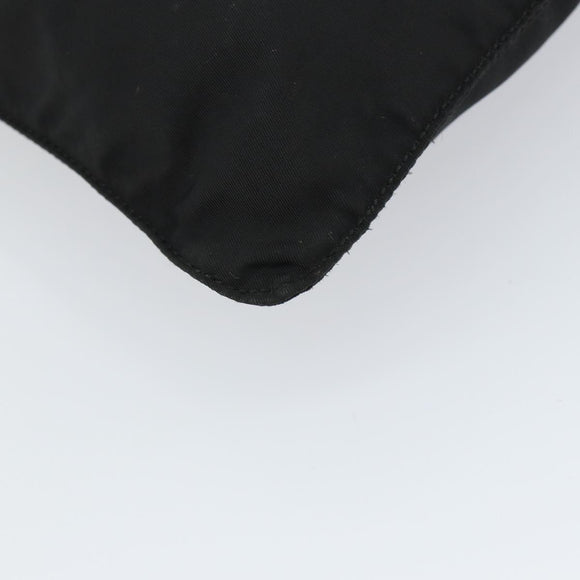 PRADA Shoulder Bag Nylon Silver Black Auth 159980