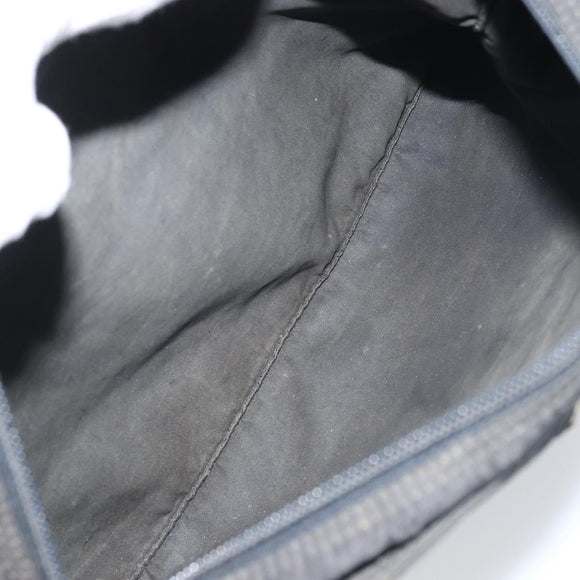 PRADA Shoulder Bag Nylon Silver Black Auth 159980