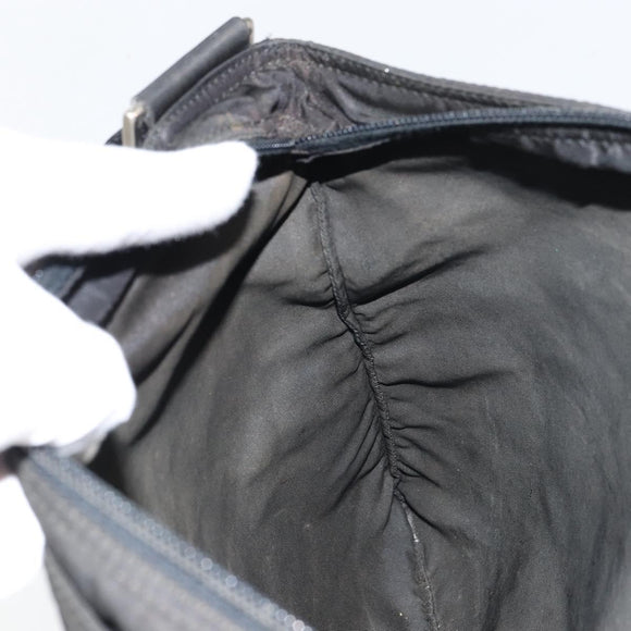 PRADA Shoulder Bag Nylon Silver Black Auth 159980