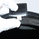 PRADA Shoulder Bag Nylon Silver Black Auth 159980-11