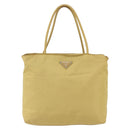PRADA Hand Bag Nylon Yellow Auth 159981-13