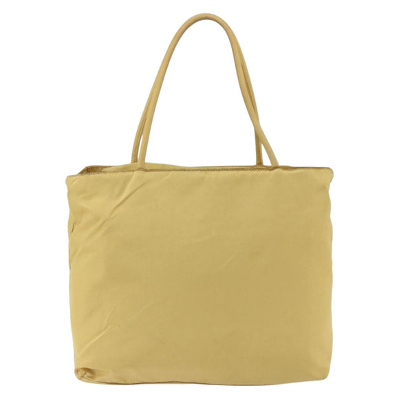 PRADA Hand Bag Nylon Yellow Auth 159981