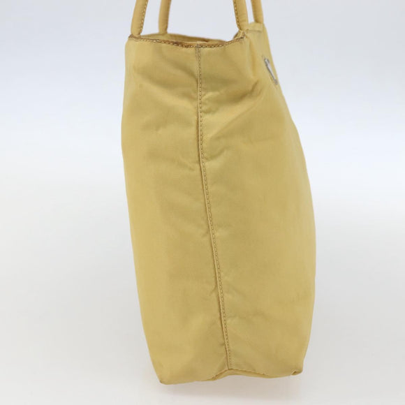PRADA Hand Bag Nylon Yellow Auth 159981