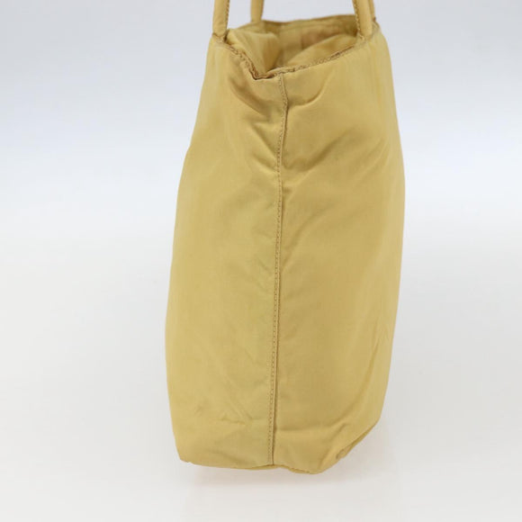 PRADA Hand Bag Nylon Yellow Auth 159981