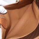 CELINE Macadam Canvas Boston Bag PVC Leather Brown Gold Auth 159982-22